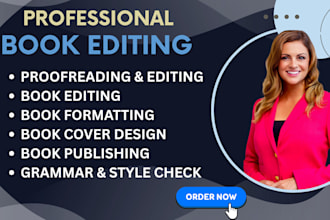 provide expert developmental editing, book editing, and proofread your book