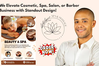design flyer business cards brochure banner for cosmetic, spa, salon, and barber
