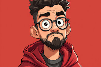 draw cartoon avatar, cartoon character, caricature, logo