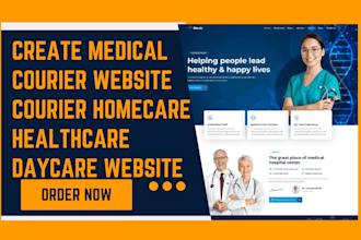 create medical courier website courier homecare healthcare daycare website