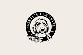 design organic modern family farm logo