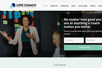 coaching website consulting website life coach therapy website speaker website