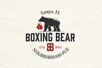 design luxurious upscale bar concept logo