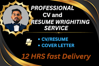 write professional resume, cv and cover letter