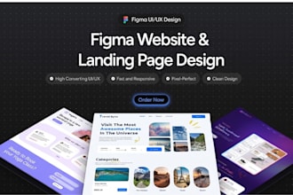 design a modern figma landing page or uiux website