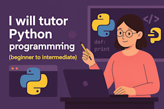 tutor python programming beginner to intermediate