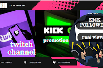 promote your kick channel with real viewers, followers and engagement