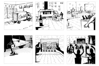 do high quality storyboard art