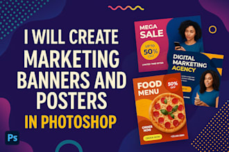 create marketing banners and posters in photoshop