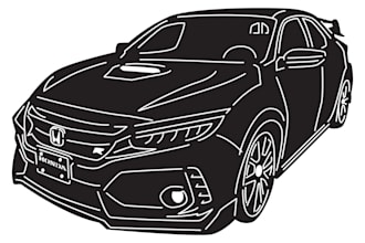 draw car vector and automotive illustration for your tshirt design