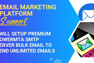 setup unlimited email marketing powermta SMTP on vps or SMTP with mailwizz