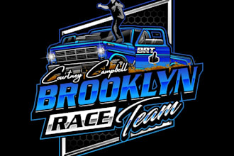 design awesome track racing logo for your company