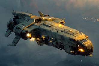 draw spaceship concept art or design a starship or scifi vehicle