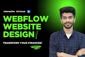design interactive UX focus webflow website, webflow expert