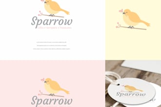 do modern high quality super bird, sparrow logo deisgn