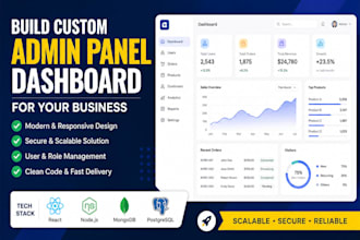 build custom admin panel dashboard for your business