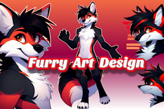 draw furry oc nsfw art, furry fursona avatar, anime character reference sheet