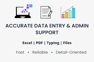 do accurate data entry and simple admin tasks
