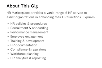 provide professional HR services, including letters, policies, and evaluations