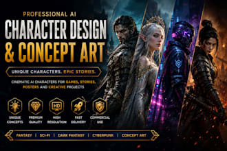 design professional ai characters and concept art