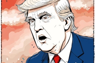 create a political or satirical cartoon