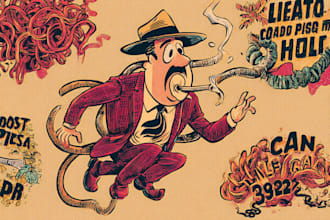 create vintage retro cartoon 30s rubber hose