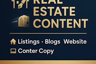 do real estate content writing for blogs and listing