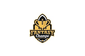 design spectacular fantasy sports trophy logo