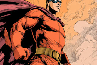 design your realistic superhero cartoon portrait