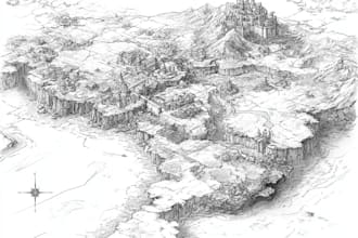draw your fantasy map sketch
