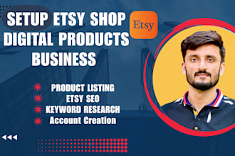 do etsy shop setup, etsy products listings , etsy images , etsy digital products