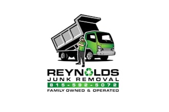 design unique head turning junk removal logo