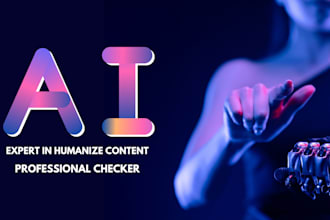 professionally check ai and humanize ai research or document