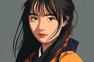 create vector illustrations, canvas painting, anime