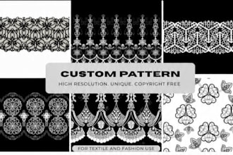 design custom luxury lace patterns in high resolution