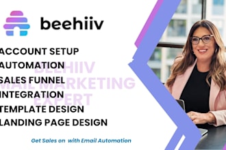 setup beehiiv newsletter beehiiv email marketing landing page template expert