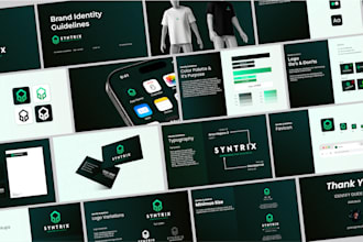 design a premium brand guideline with logo