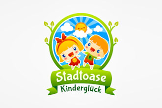 design awesome kids kinder garden logo