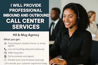 provide inbound and outbound call centre services