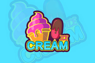 do modern ice cream, candy, chocolate, bakery logo or any graphics design