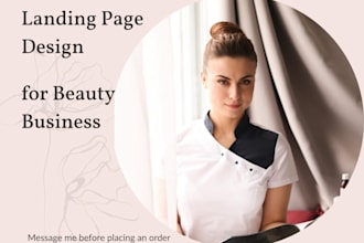 design a modern landing page for beauty business