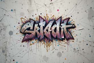 design a hand lettering graffiti signature logo