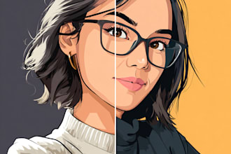 draw cartoon vector portrait with your image