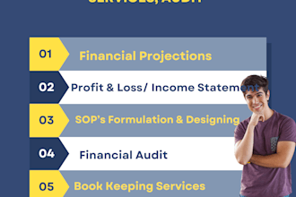 make financial statements, audit, book keeping,