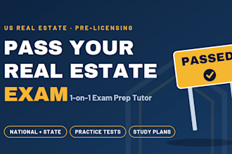 tutor you through your real estate pre licensing course and exam prep
