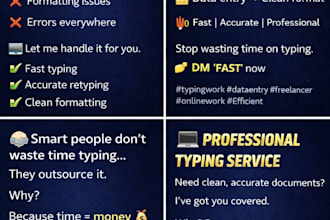 do fast and accurate typing or retyping work