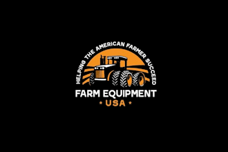 design high quality farm equipment USA logo