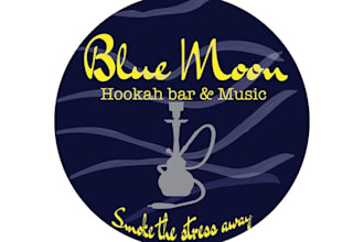 design best quality blue moon logo