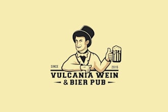 design attractive necessary beer pub logo
