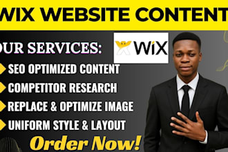 write your wix website content update image SEO website content writer copywrite